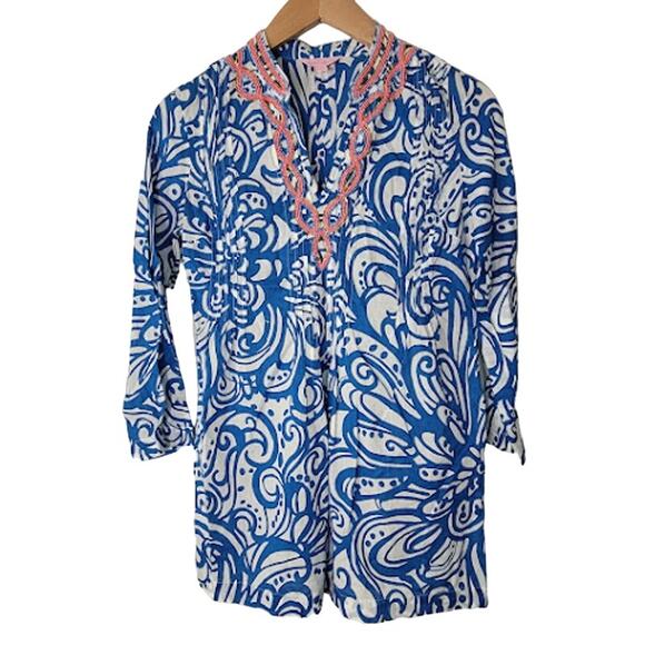 Lilly Pulitzer- Sarasota Beaded tunic top- size XXS - Picture 3 of 9